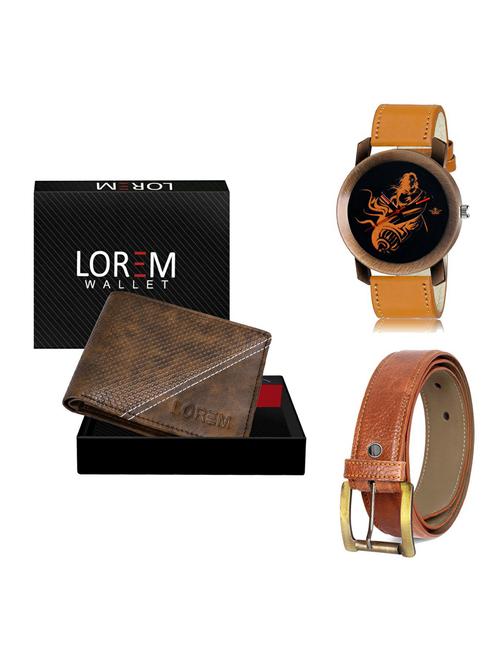 belt, wallet & watch gift combo - 19372278 - Very Small Image - 1