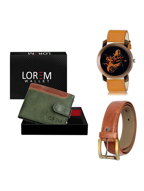 belt, wallet & watch gift combo - 19372292 - Very Small Image - 1