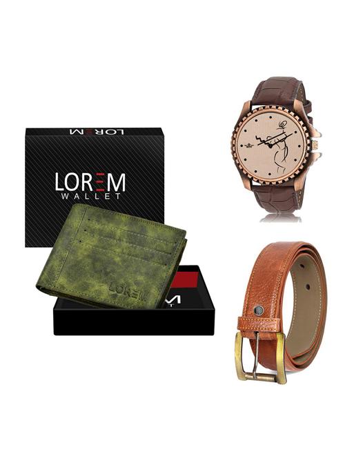 belt, wallet & watch gift combo - 19372308 - Very Small Image - 1