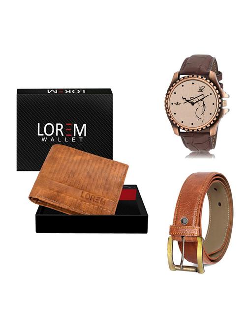belt, wallet & watch gift combo - 19372320 - Very Small Image - 1