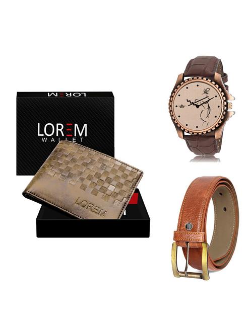 belt, wallet & watch gift combo - 19372327 - Very Small Image - 1