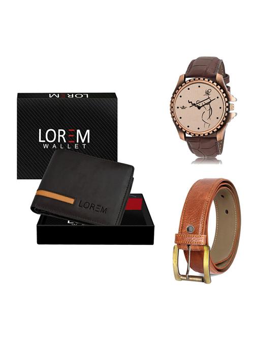 belt, wallet & watch gift combo - 19372334 - Very Small Image - 1