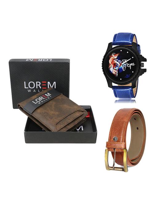 belt, wallet & watch gift combo - 19372341 - Very Small Image - 1