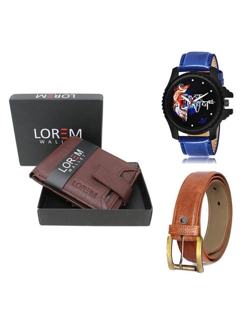 belt, wallet & watch gift combo - 19372345 - Very Small Image - 1