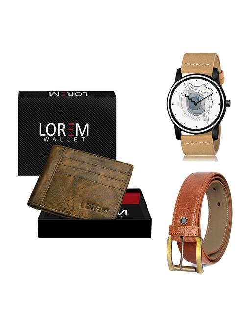 belt, wallet & watch gift combo - 19372445 - Very Small Image - 1