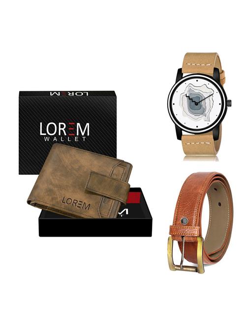 belt, wallet & watch gift combo - 19372449 - Very Small Image - 1