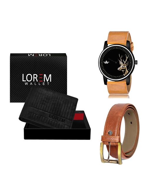 belt, wallet & watch gift combo - 19372502 - Very Small Image - 1