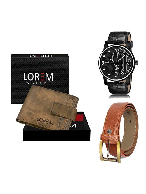 belt, wallet & watch gift combo - 19372539 - Very Small Image - 1