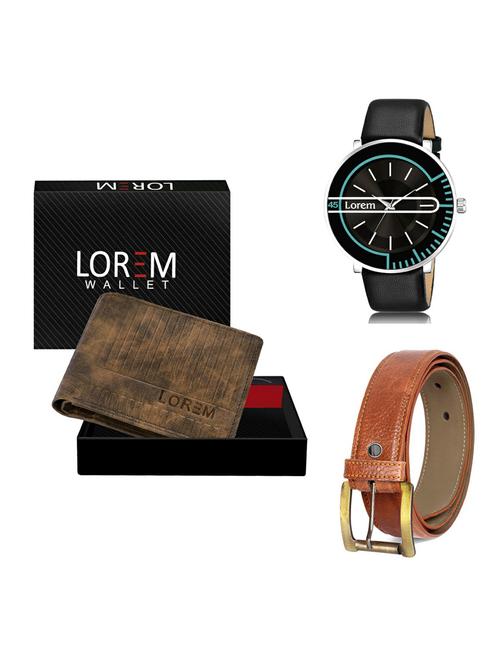 belt, wallet & watch gift combo - 19372634 - Very Small Image - 1