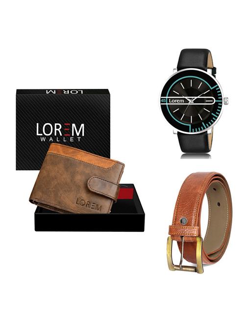 belt, wallet & watch gift combo - 19372650 - Very Small Image - 1