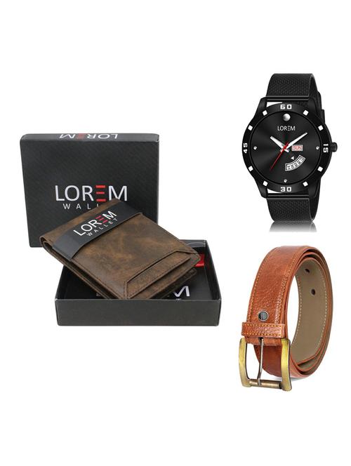 belt, wallet & watch gift combo - 19372656 - Very Small Image - 1