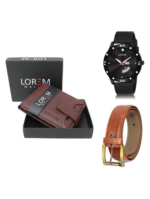 belt, wallet & watch gift combo - 19372660 - Very Small Image - 1