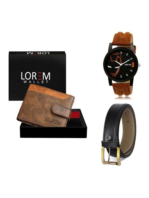 belt, wallet & watch gift combo - 19372920 - Very Small Image - 1