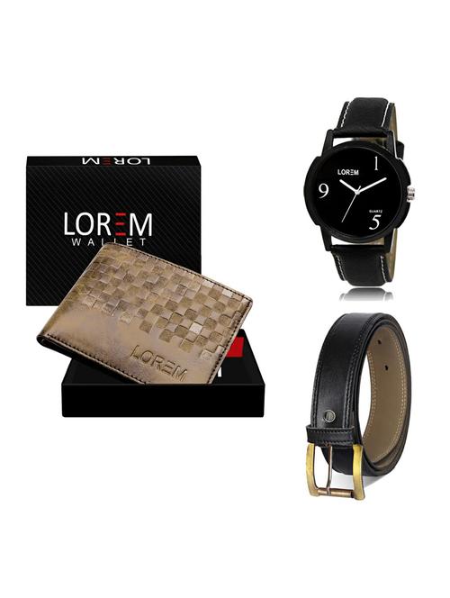 belt, wallet & watch gift combo - 19373002 - Very Small Image - 1