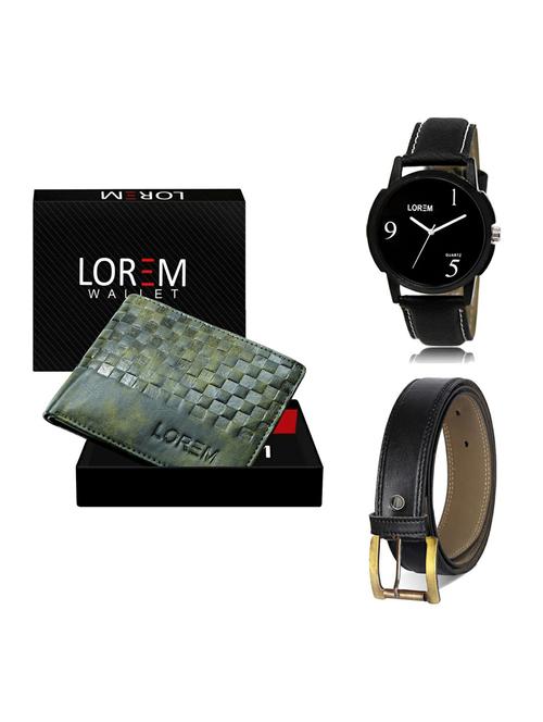 belt, wallet & watch gift combo - 19373004 - Very Small Image - 1