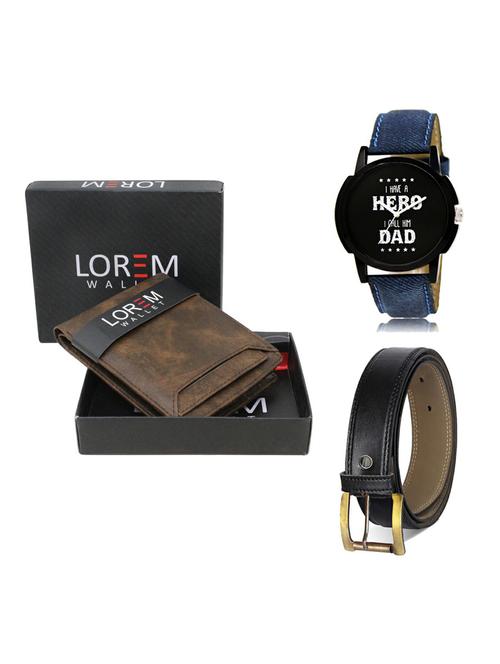 belt, wallet & watch gift combo - 19373016 - Very Small Image - 1