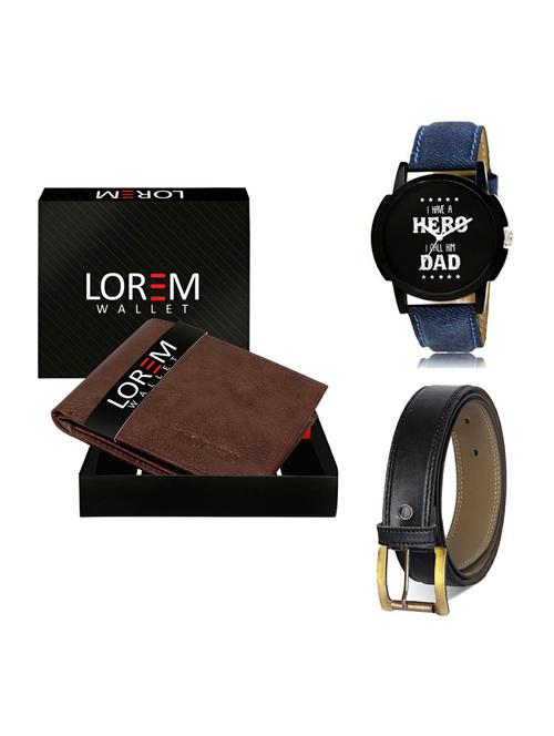 belt, wallet & watch gift combo - 19373023 - Very Small Image - 1