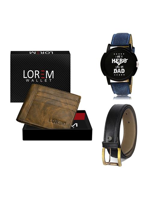 belt, wallet & watch gift combo - 19373030 - Very Small Image - 1