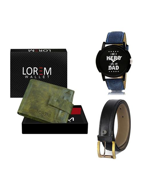 belt, wallet & watch gift combo - 19373033 - Very Small Image - 1