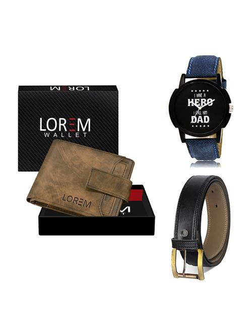 belt, wallet & watch gift combo - 19373034 - Very Small Image - 1