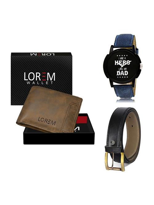 belt, wallet & watch gift combo - 19373035 - Very Small Image - 1