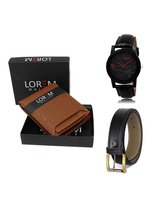 belt, wallet & watch gift combo - 19373060 - Very Small Image - 1