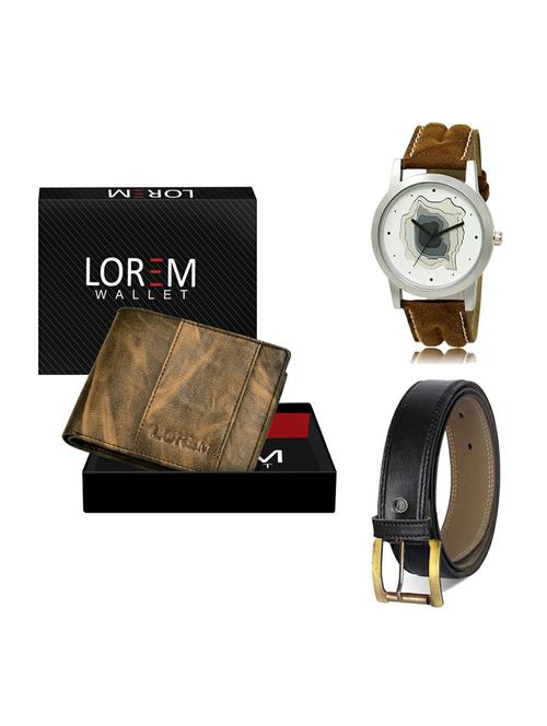 belt, wallet & watch gift combo - 19373121 - Very Small Image - 1