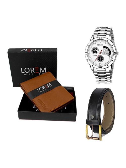 belt, wallet & watch gift combo - 19373149 - Very Small Image - 1