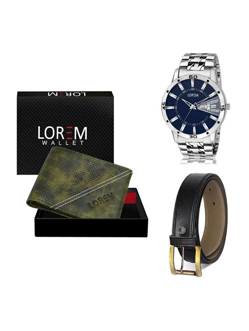 belt, wallet & watch gift combo - 19373225 - Very Small Image - 1