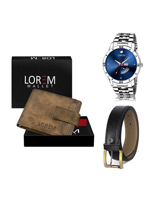 belt, wallet & watch gift combo - 19373349 - Very Small Image - 1