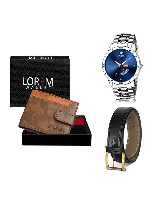 belt, wallet & watch gift combo - 19373370 - Very Small Image - 1