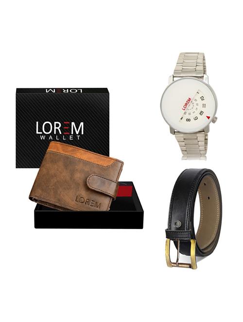 belt, wallet & watch gift combo - 19373415 - Very Small Image - 1