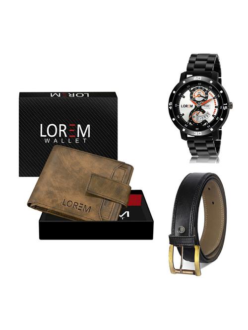 belt, wallet & watch gift combo - 19373439 - Very Small Image - 1