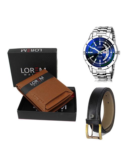 belt, wallet & watch gift combo - 19373510 - Very Small Image - 1