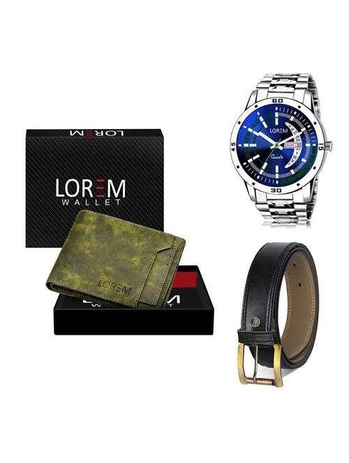belt, wallet & watch gift combo - 19373522 - Very Small Image - 1