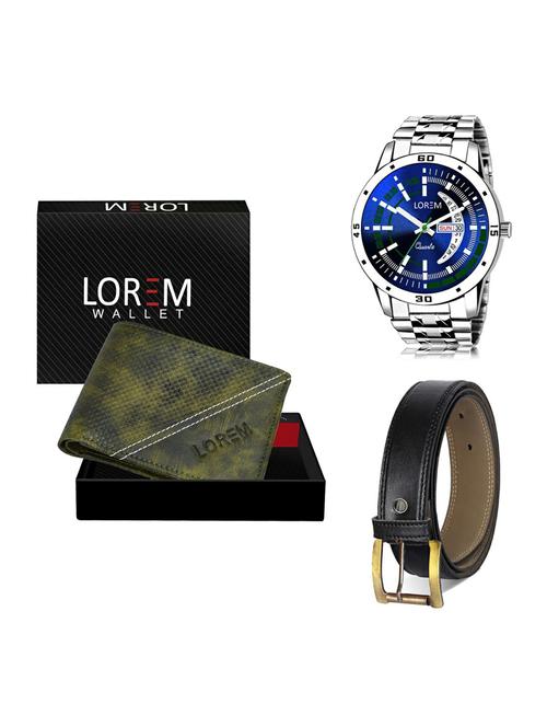 belt, wallet & watch gift combo - 19373540 - Very Small Image - 1