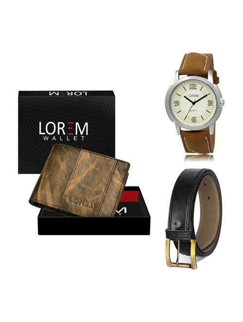 belt, wallet & watch gift combo - 19373886 - Very Small Image - 1