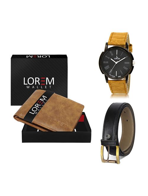 belt, wallet & watch gift combo - 19374014 - Very Small Image - 1