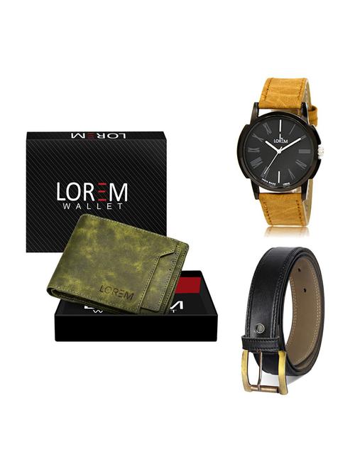 belt, wallet & watch gift combo - 19374017 - Very Small Image - 1