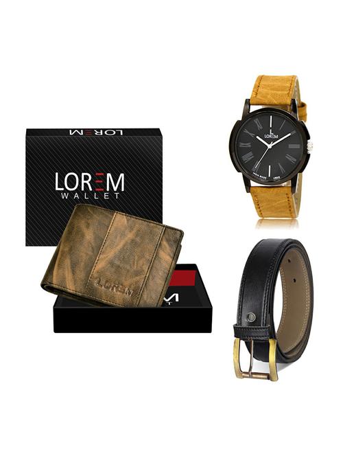belt, wallet & watch gift combo - 19374021 - Very Small Image - 1