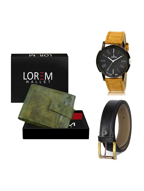 belt, wallet & watch gift combo - 19374023 - Very Small Image - 1