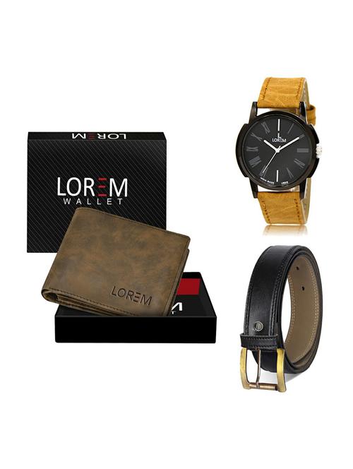 belt, wallet & watch gift combo - 19374026 - Very Small Image - 1