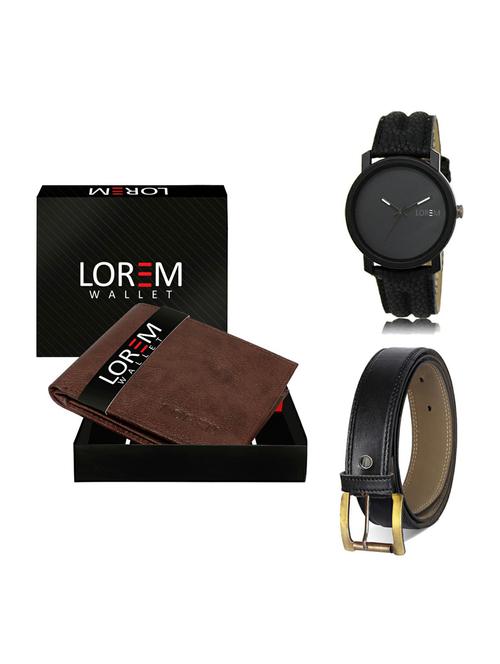 belt, wallet & watch gift combo - 19374103 - Very Small Image - 1