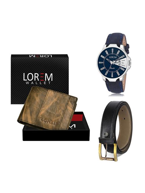 belt, wallet & watch gift combo - 19374201 - Very Small Image - 1