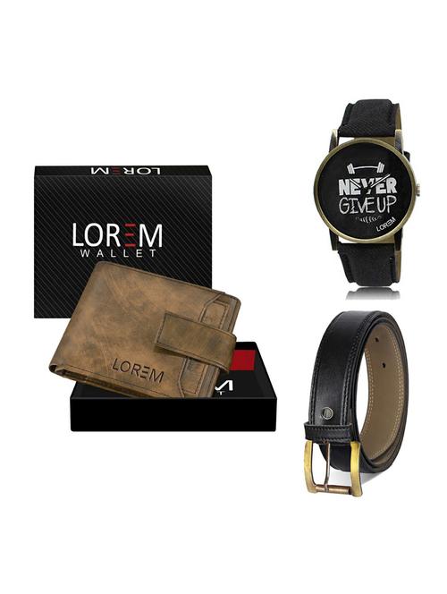 belt, wallet & watch gift combo - 19374384 - Very Small Image - 1