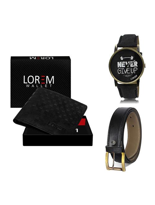 belt, wallet & watch gift combo - 19374400 - Very Small Image - 1
