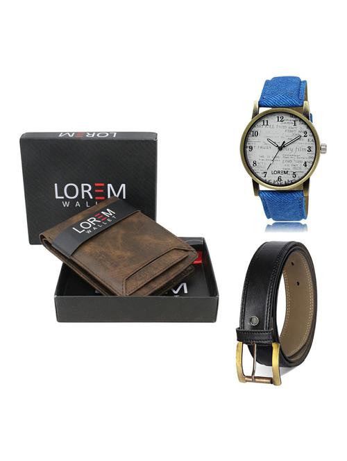 belt, wallet & watch gift combo - 19374411 - Very Small Image - 1
