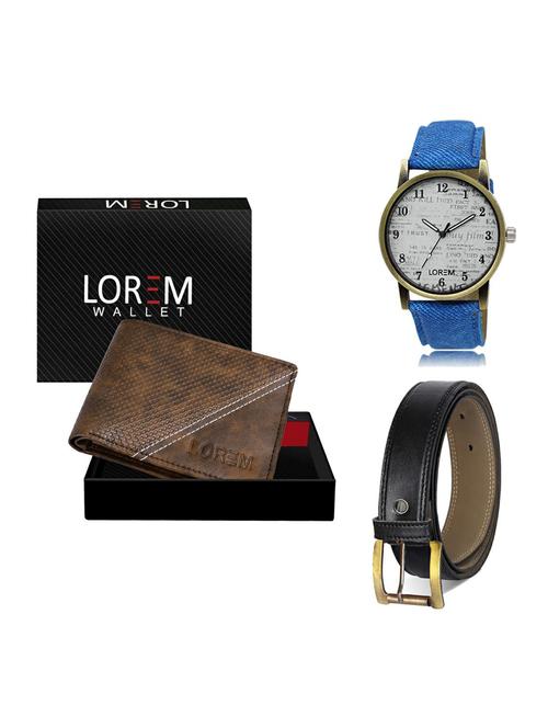 belt, wallet & watch gift combo - 19374438 - Very Small Image - 1