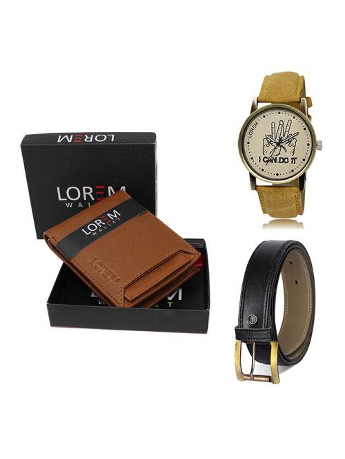 belt, wallet & watch gift combo - 19374500 - Very Small Image - 1
