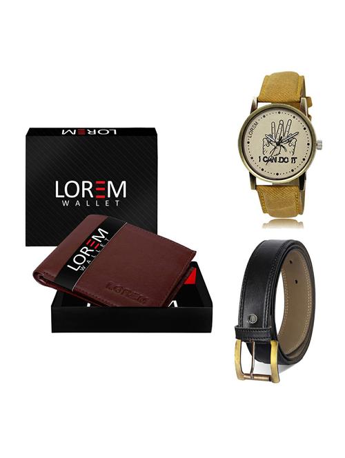 belt, wallet & watch gift combo - 19374510 - Very Small Image - 1